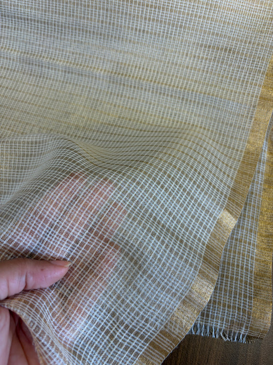 Chanderi tissue Kota(Dyeable)
