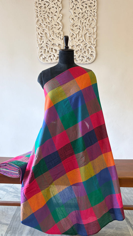 Madras check (Handloom)shade 04