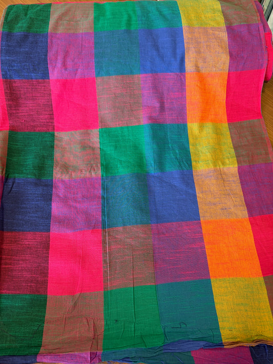 Madras check (Handloom)shade 04