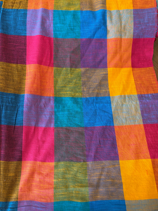 Madras check (Handloom)shade 03