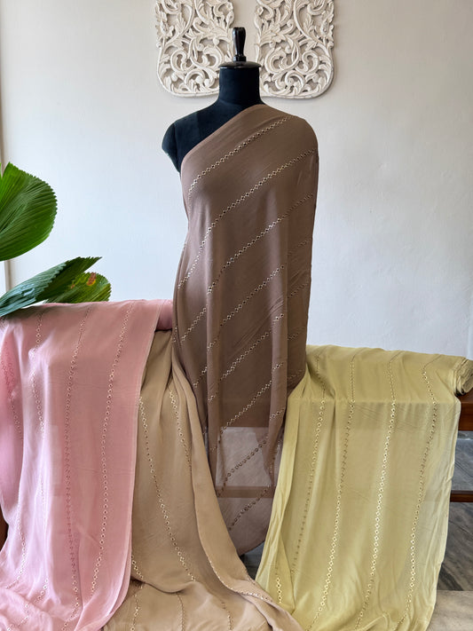 Pure Viscose georgette Embroidery