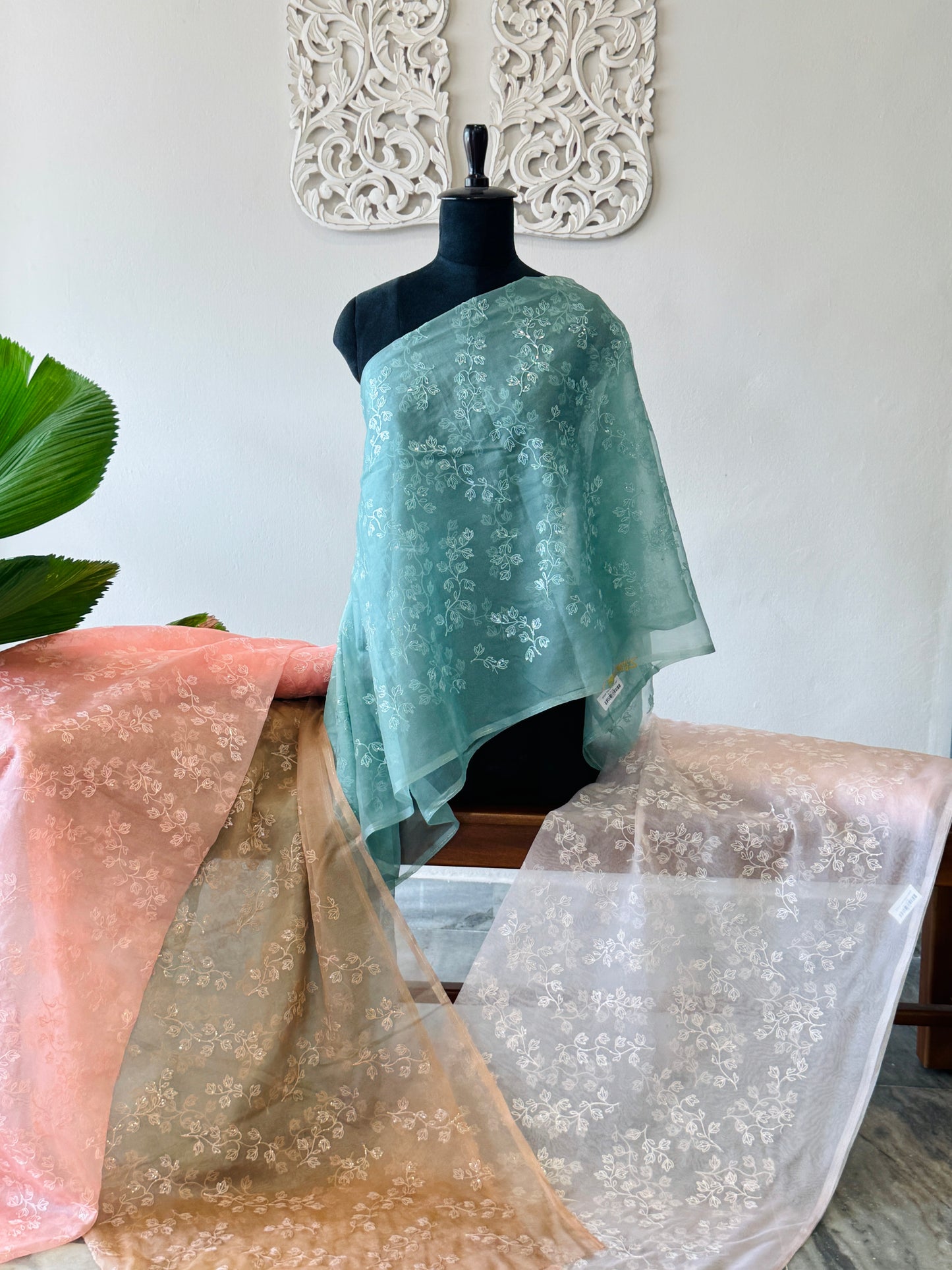 Nylon Organza embroidery