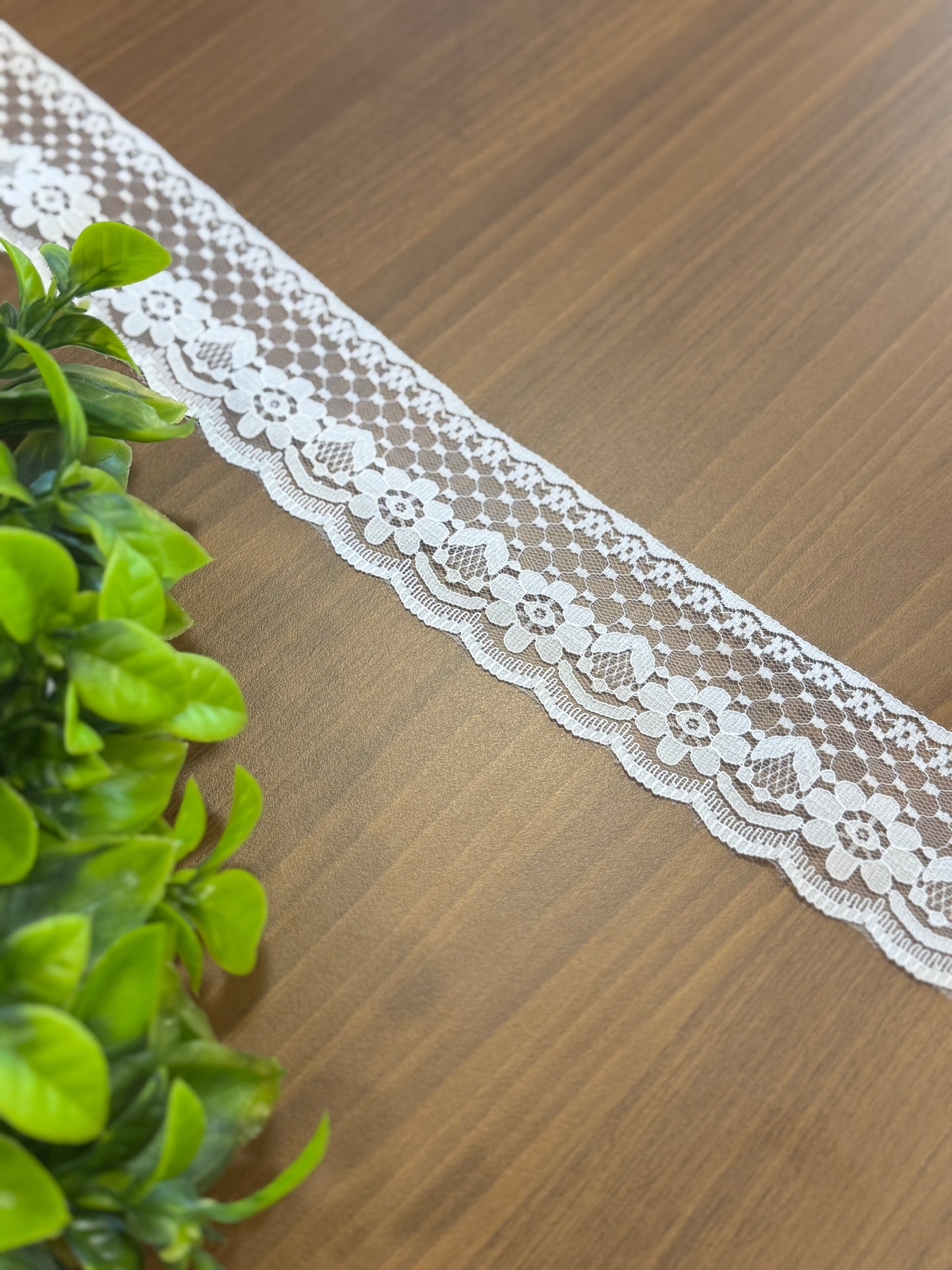 White Chantilly lace