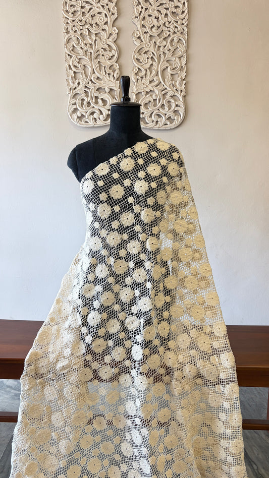Crochet fabric (light cream)