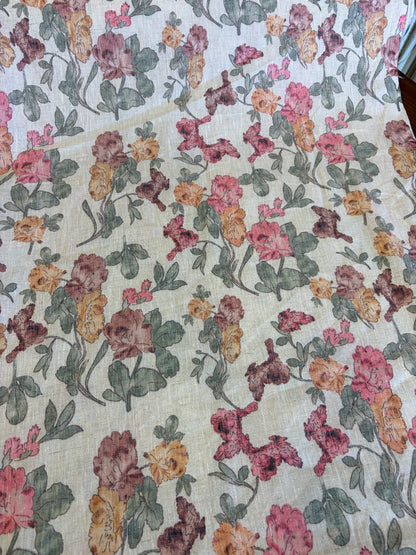Floral Printed linen cotton and plain