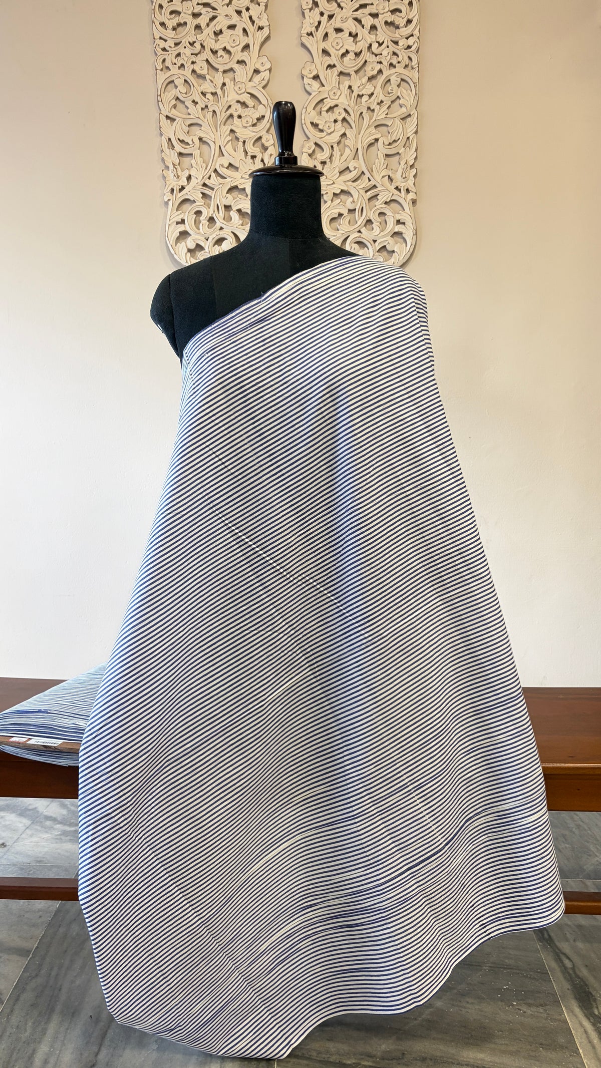 Screen printed jaipur cotton Violet and white
