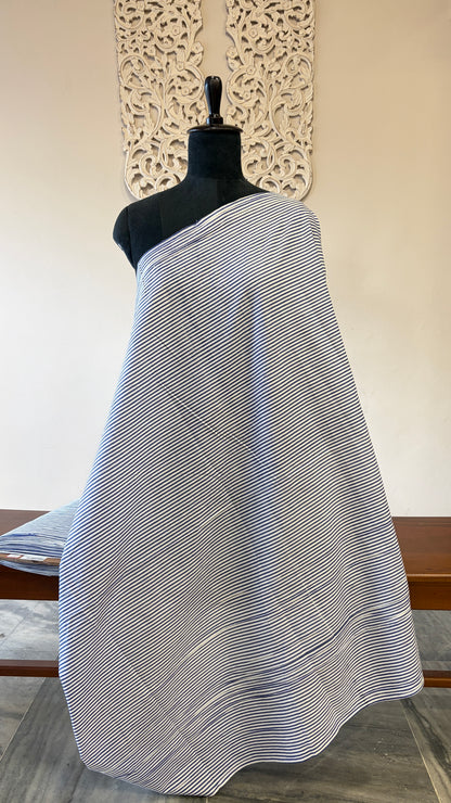 Screen printed jaipur cotton Violet and white