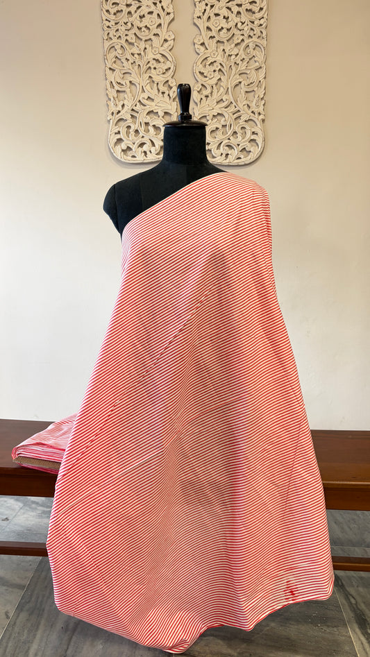 Screen printed jaipur cotton Red and white