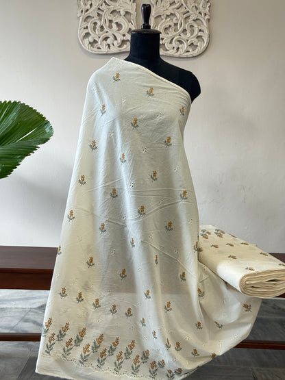 Kora cotton with daman embroidery