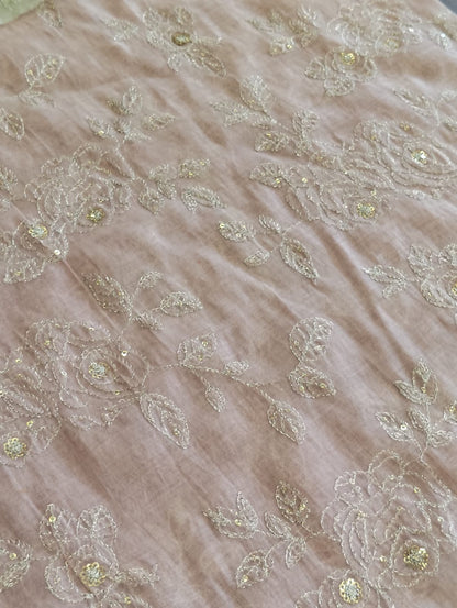 Banarasi mulchanderi embroidery