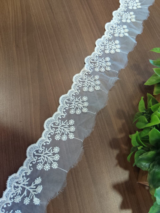 Dyeable organza lace