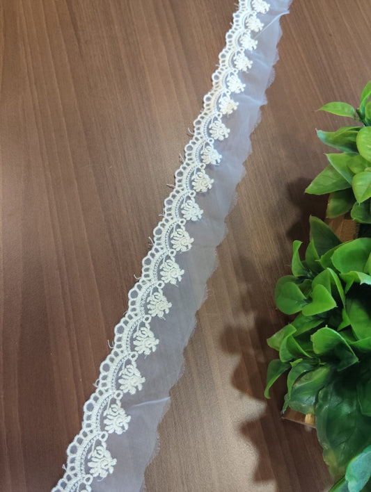 Dyeable organza lace