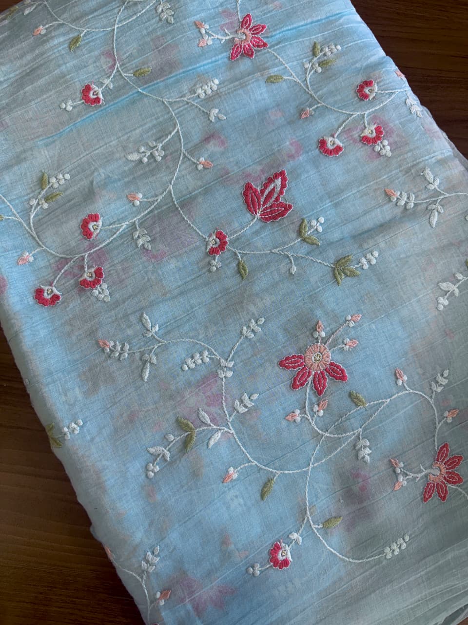 Banarasi Mulchanderi Jaal Embroidery