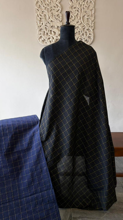 South cotton with zari check