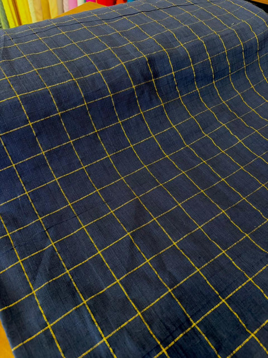 South cotton with zari check