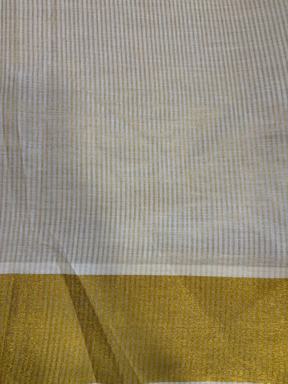 Soft cotton with Kerala kasavu border(stripe)