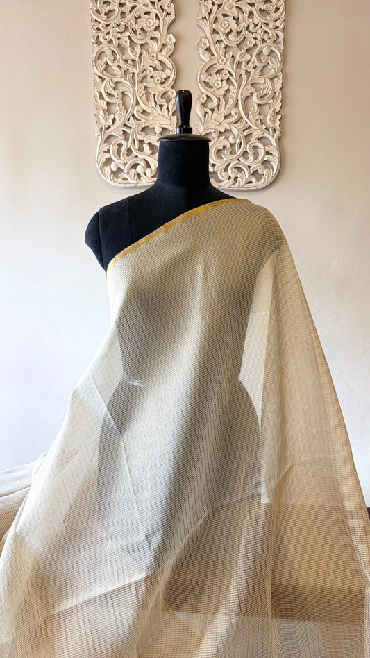 Chanderi tissue Kota(Dyeable)