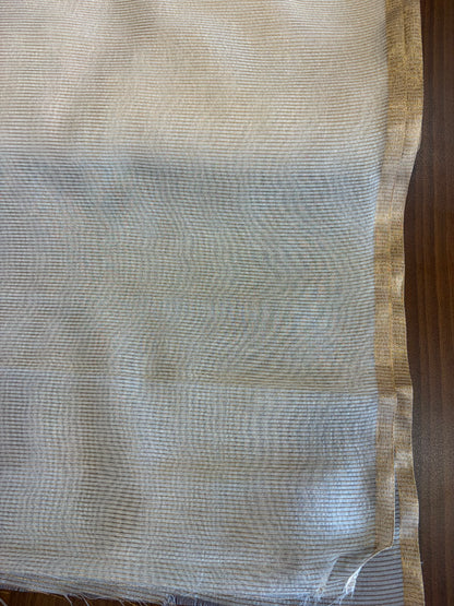 Chanderi tissue Stripe(Dyeable)