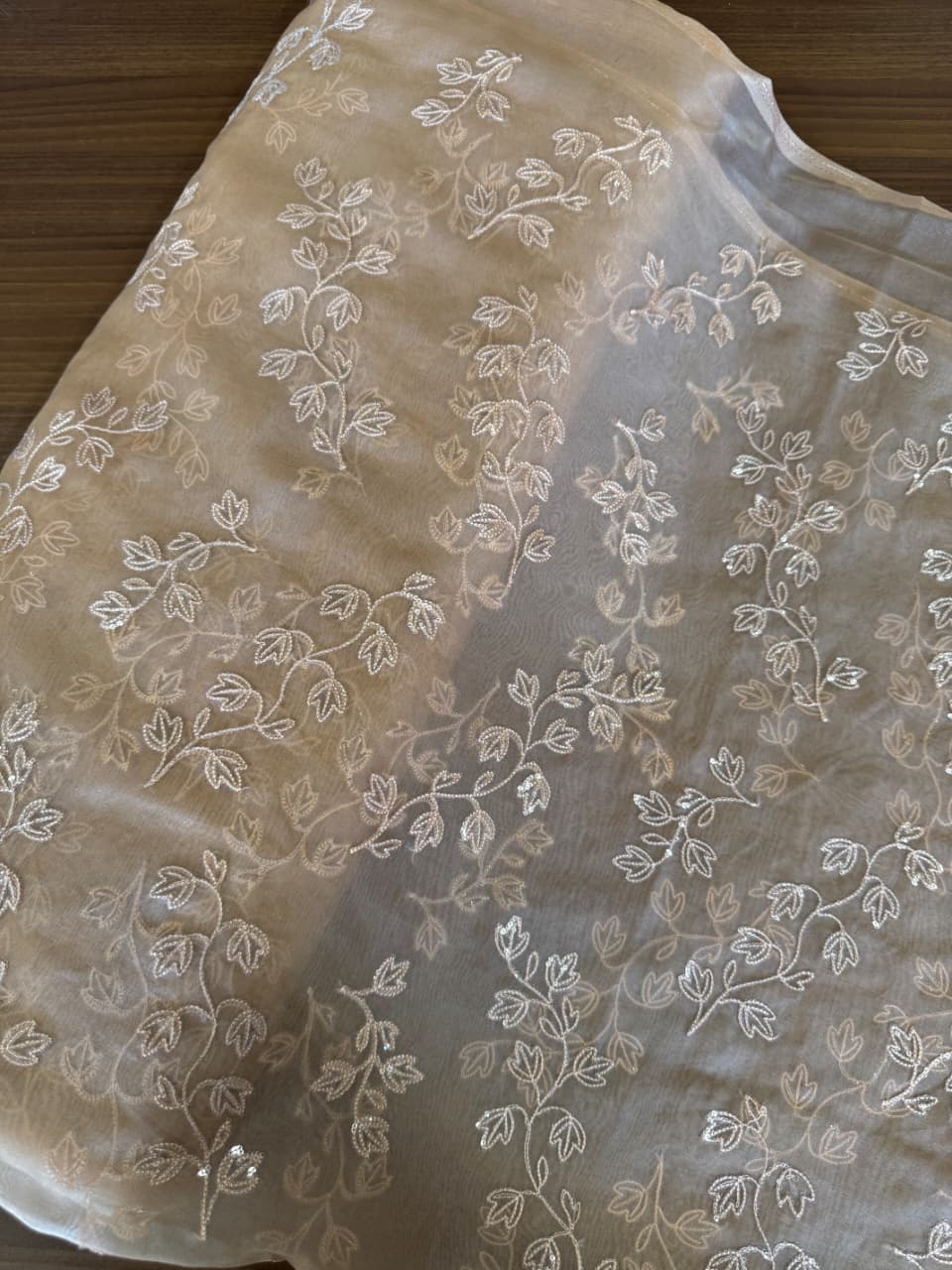 Nylon Organza embroidery
