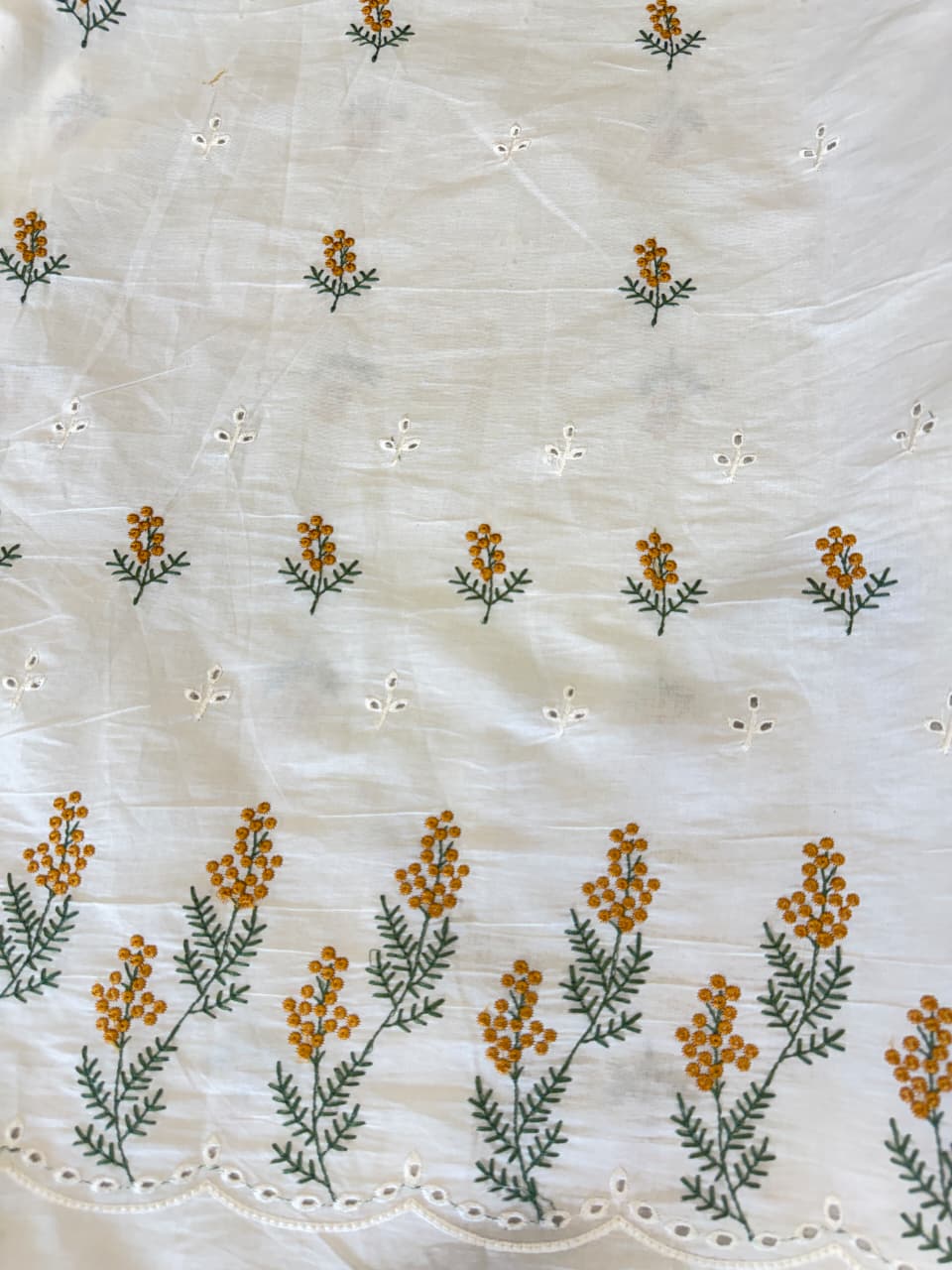 Kora cotton with daman embroidery