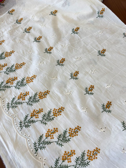 Kora cotton with daman embroidery