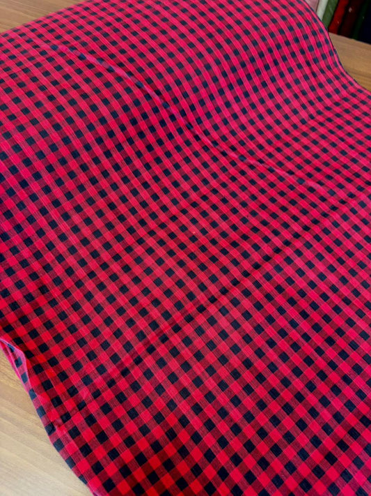 South cotton check Black and Red