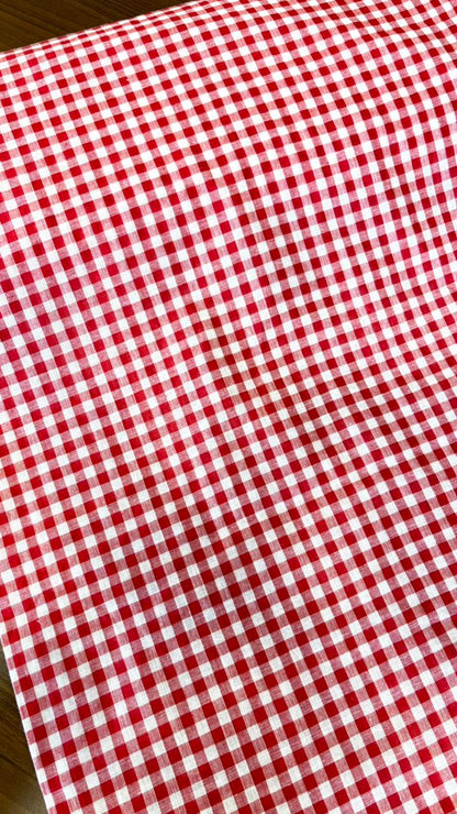 South cotton check Red and white