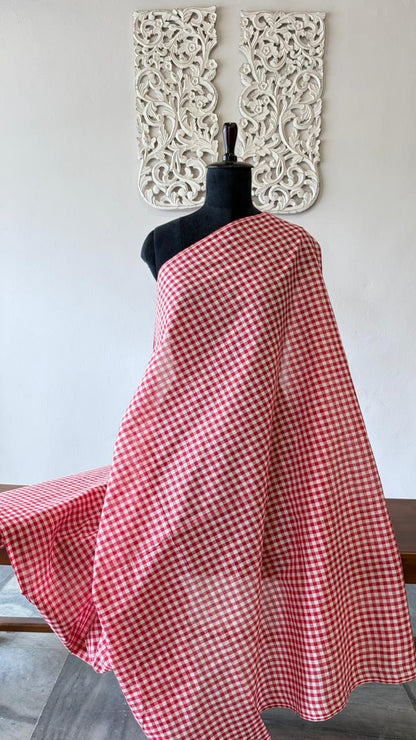 South cotton check Red and white