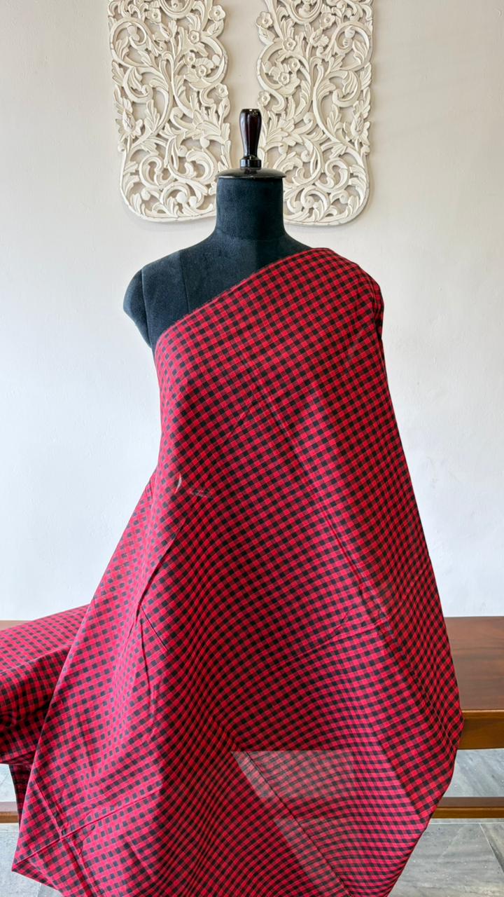 South cotton check Black and Red