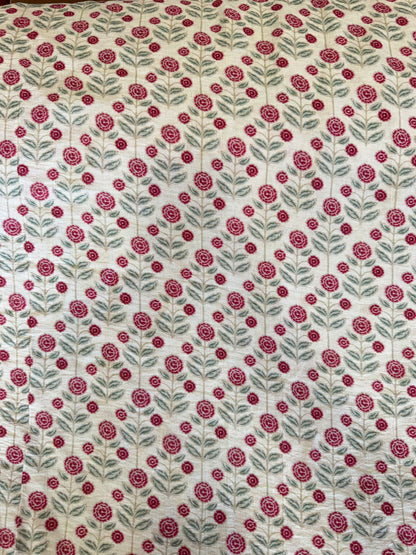 Printed chanderi Red