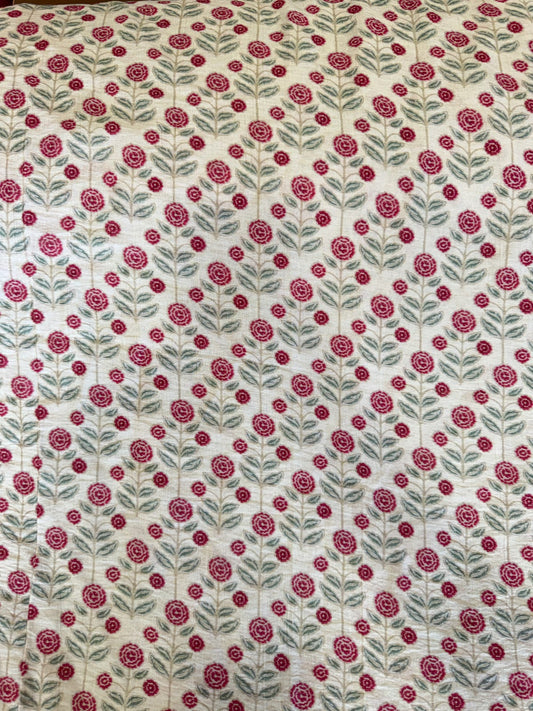 Printed chanderi Red